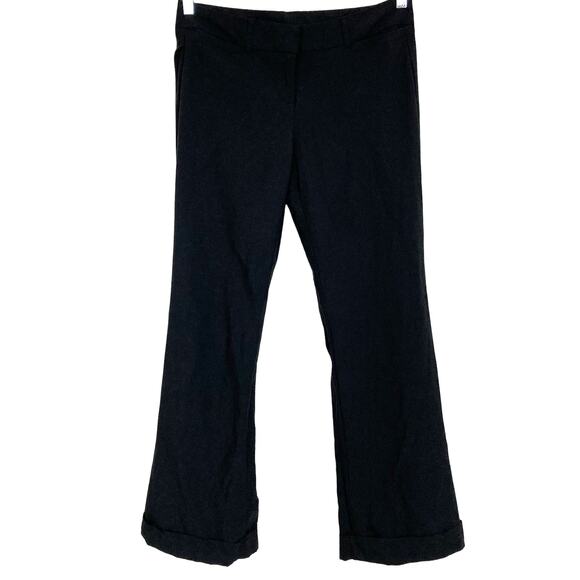Tracy Evans Limited Black Dress Pants Trousers Cuffed Wide Leg Pockets 7 Junior - Picture 1 of 12